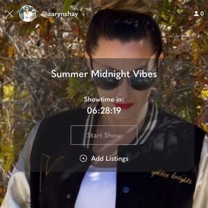 Live Show July 25 12AM midnight summer vibes. It is tonight!